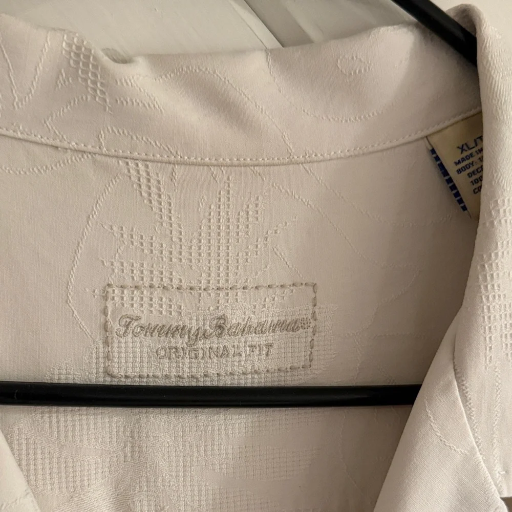 Tommy Bahama Cream Casual Button Down Shirt - Picture 1 of 4